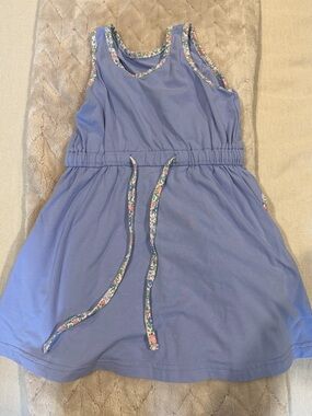 Girls' Floral-Trim Tank Dress
